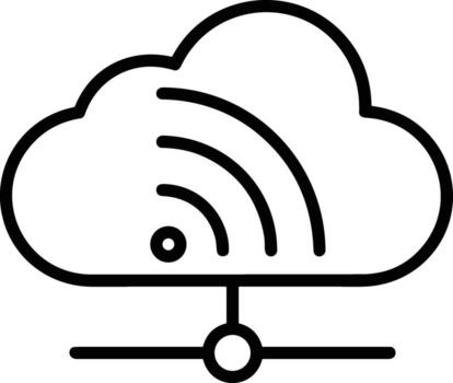 Cloud  icon symbol vector image. Illustration of the hosting storage design image
