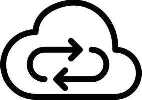 Cloud  icon symbol vector image. Illustration of the hosting storage design image