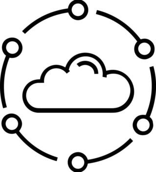 Cloud  icon symbol vector image. Illustration of the hosting storage design image
