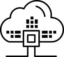 Cloud  icon symbol vector image. Illustration of the hosting storage design image