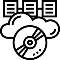 Cloud  icon symbol vector image. Illustration of the hosting storage design image