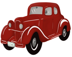 clipart retro car with balloons png