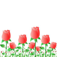 tuin van rood rozen png