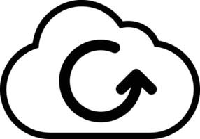 Cloud  icon symbol vector image. Illustration of the hosting storage design image