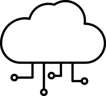 Cloud  icon symbol vector image. Illustration of the hosting storage design image