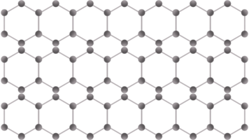 benadrukkend haar atomair en moleculair regeling, atoom, onthullend ingewikkeld patronen en regelingen van atomen moleculen, individu koolstof atomen geregeld in een zeshoekig rooster, chemisch er toe doen png