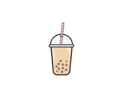 Milk Tea Icon Vector Design