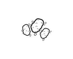 Nugget line icon vector design