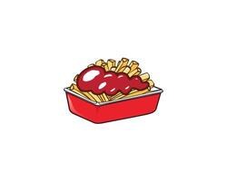 francés papas fritas icono diseño vector