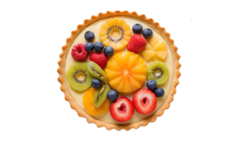 AI generated Fruit tart bundle with a buttery crust isolated on transparent background. FREE PNG