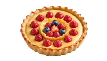 AI generated Fruit tart bundle with a buttery crust isolated on transparent background. FREE PNG