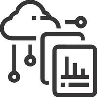 Cloud  icon symbol vector image. Illustration of the hosting storage design image