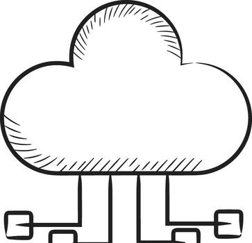 Cloud  icon symbol vector image. Illustration of the hosting storage design image