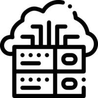 Cloud  icon symbol vector image. Illustration of the hosting storage design image