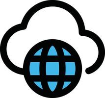 Cloud  icon symbol vector image. Illustration of the hosting storage design image