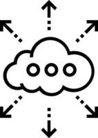 Cloud  icon symbol vector image. Illustration of the hosting storage design image