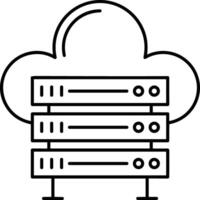 Cloud  icon symbol vector image. Illustration of the hosting storage design image