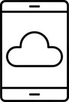 Cloud  icon symbol vector image. Illustration of the hosting storage design image