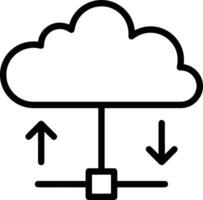 Cloud  icon symbol vector image. Illustration of the hosting storage design image