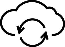 Cloud  icon symbol vector image. Illustration of the hosting storage design image