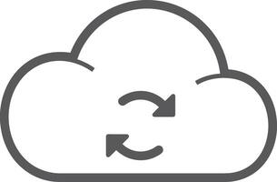 Cloud  icon symbol vector image. Illustration of the hosting storage design image