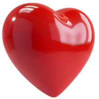 AI generated Red heart on transparent background. png