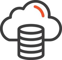 Cloud  icon symbol vector image. Illustration of the hosting storage design image