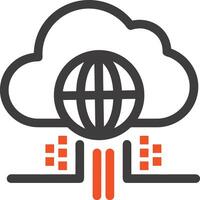 Cloud  icon symbol vector image. Illustration of the hosting storage design image