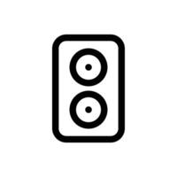 Simple Speaker line icon isolated on a white background vector