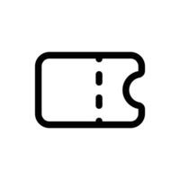 Simple Voucher line icon isolated on a white background vector
