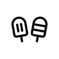 Simple Ice Cream line icon isolated on a white background vector