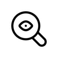 Simple Spyware line icon isolated on a white background vector