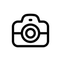 Simple Camera line icon isolated on a white background vector