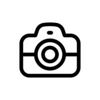 Simple Camera line icon isolated on a white background vector