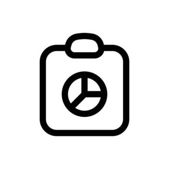 Simple Business Report line icon isolated on a white background vector