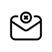 Simple Spam line icon isolated on a white background vector