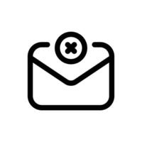 Simple Spam line icon isolated on a white background vector