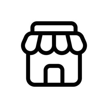 Simple Store line icon isolated on a white background vector