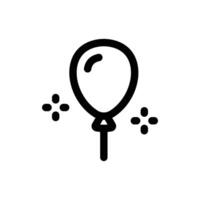 Simple Balloon line icon isolated on a white background vector