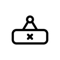 Simple Closed line icon isolated on a white background vector
