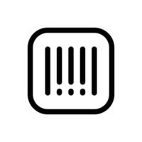 Simple Barcode line icon isolated on a white background vector