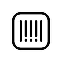 Simple Barcode line icon isolated on a white background vector