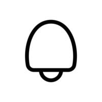 Simple Alarm Bell line icon isolated on a white background vector