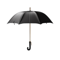 AI generated Open black umbrella isolated on transparent background png