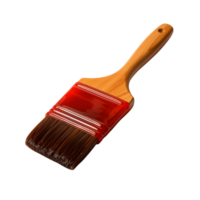 AI generated Wooden paint brush isolated on transparent background png