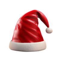 AI generated Realistic Santa hat isolated on transparent background png