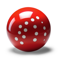 ai generiert rot Spielzeug Ball isoliert auf transparent Hintergrund png