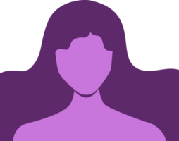 astratto ritratto donna viso png illustrazione trasparente sfondo. schema grafico arte umano viso. internazionale Da donna giorno concetto.