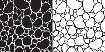 Cells seamless pattern. Hand drawn pattern. Black and white abstract stones background. Vector illustration. Repeating stone texture. Elegant ornament. Modern design textile, paper,