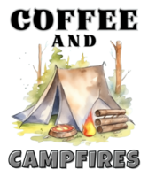 Camping in the forest t-shirt design png